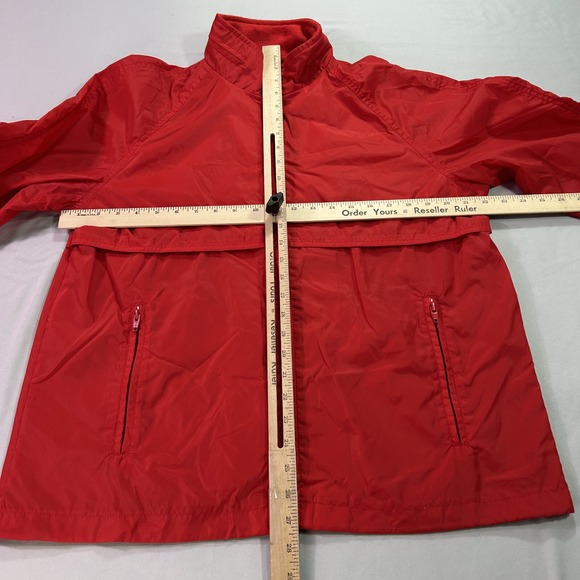 VINTAGE Eddie Bauer Jacket Mens Medum Red Anorak Windbreaker Vented Lightweight - Picture 5 of 10